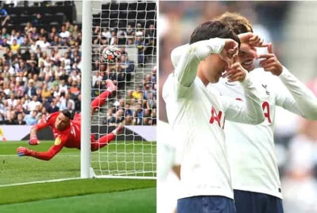 Tottenham lại dẫn trước đối thủ ở giải Ngoại hạng Anh mùa này khi Son Heung Min lập công