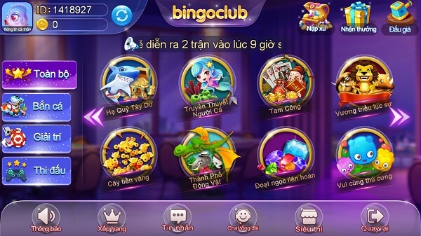 Nhà cái Bingo Club | Tải thiên đường giải trí bắn cá đổi thưởng online