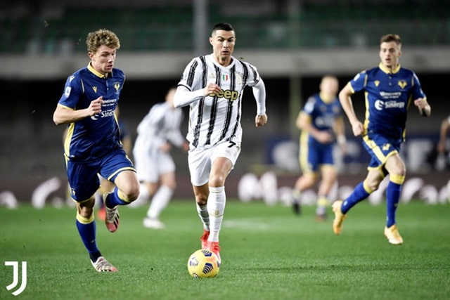 Hellas Verona đã chơi kiên cường dù bị Ronaldo chọc thủng lưới trước