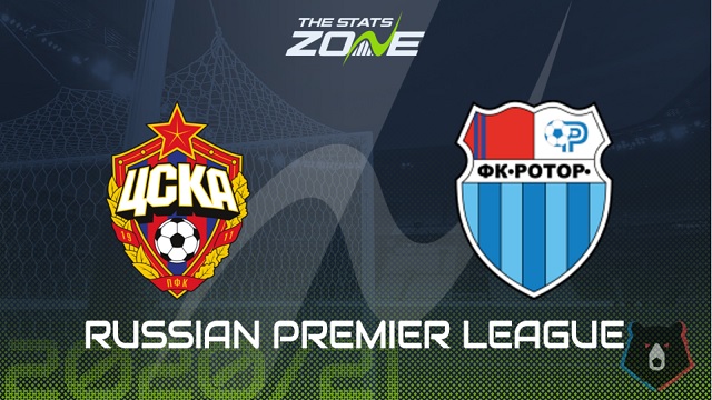 CSKA Moscow vs Rotor Volgograd, 23h00 - 12/04/2021 - VĐQG Nga