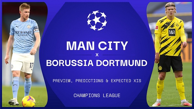 Man City vs Dortmund, 02h00 – 07/04/2021 – Champions League