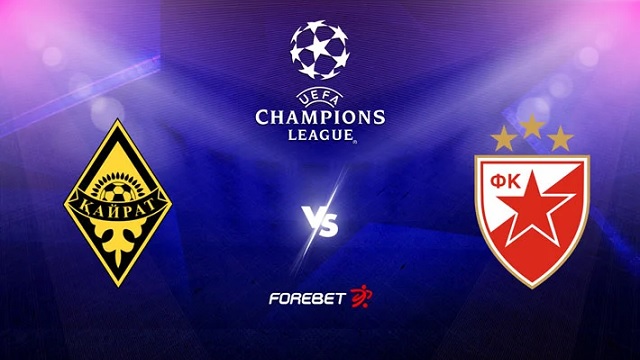 Kairat vs Crvena Zvezda, 21h00 – 21/07/2021 – Champions League
