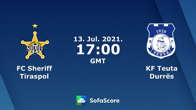 Sheriff vs Teuta, 00h00 – 14/07/2021 – Champions League