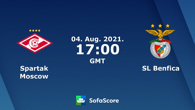  Spartak Moscow vs Benfica, 00h00 – 05/08/2021 – Champions League